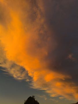 Orange sunset clouds